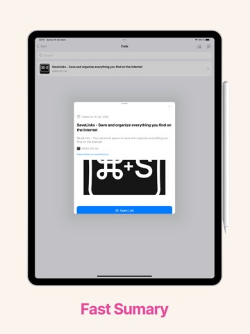 SaveLinks iPad screenshot