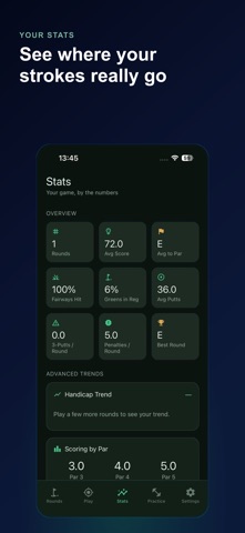 Golf Handicap: Round Tracker iPhone screenshot