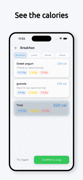 VoiceCal - Calorie Tracker Screenshot 4 of 5