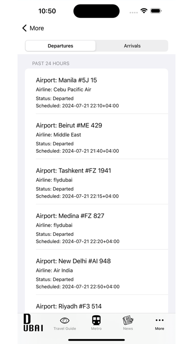 Dubai metro map Screenshot