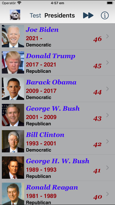 Screenshot #1 pour Presidents of USA