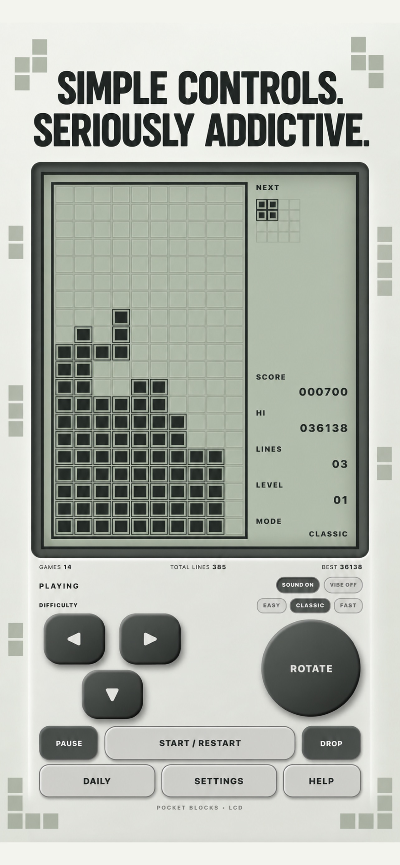 Screenshot 3 of Pocket Blocks LCD