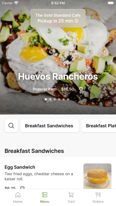 The Gold Standard Cafe app screenshot 2
