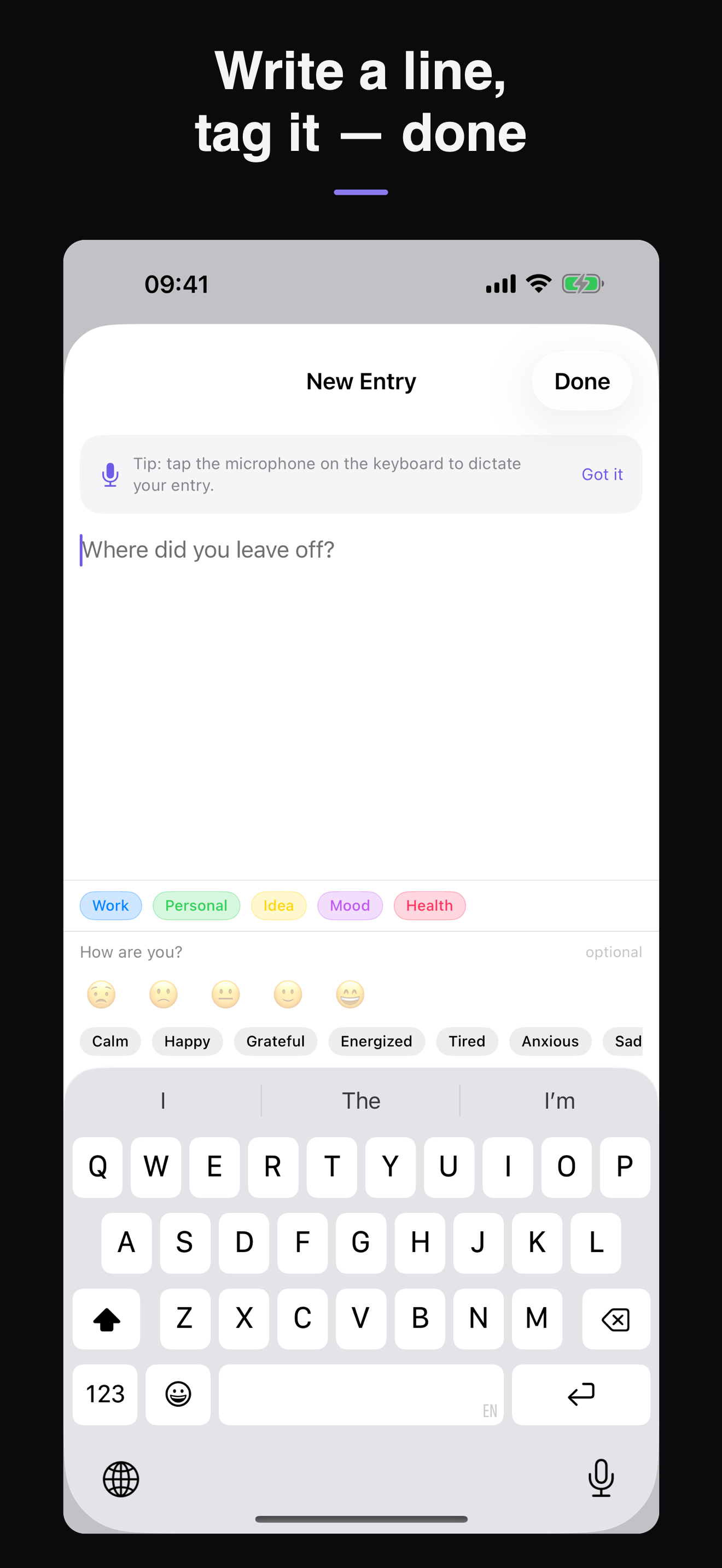 Interstitial Journal App screenshot 2