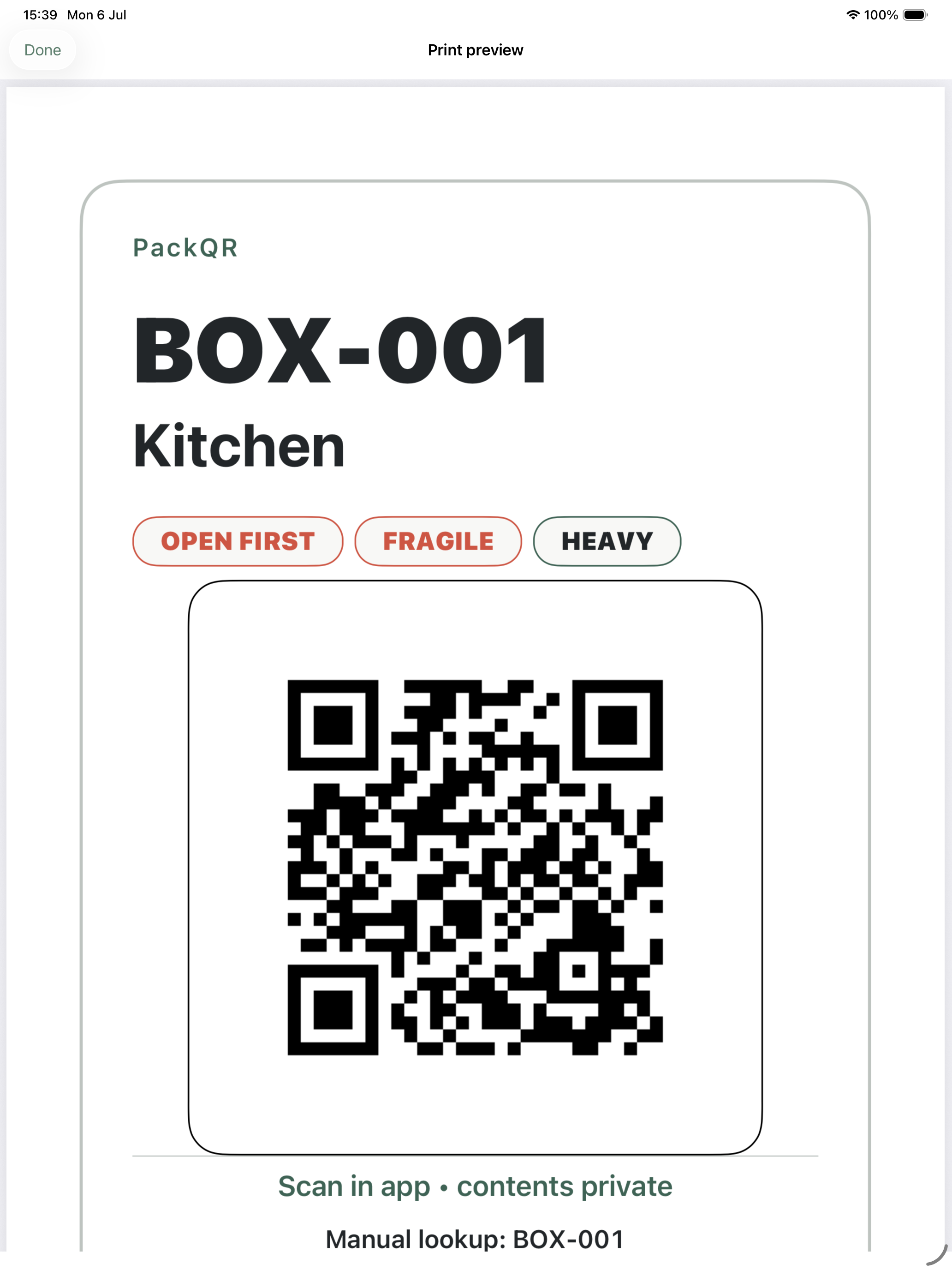PackQR: House Move Box Scanner screenshot 17