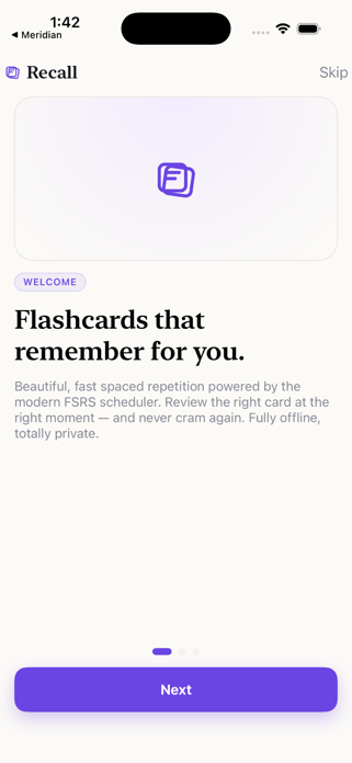 Recall: Flashcards & FSRS Screenshot 5 of 5