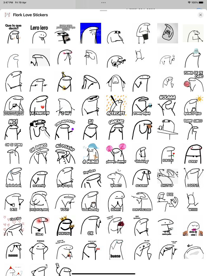 Flork Love Stickers- WASticker