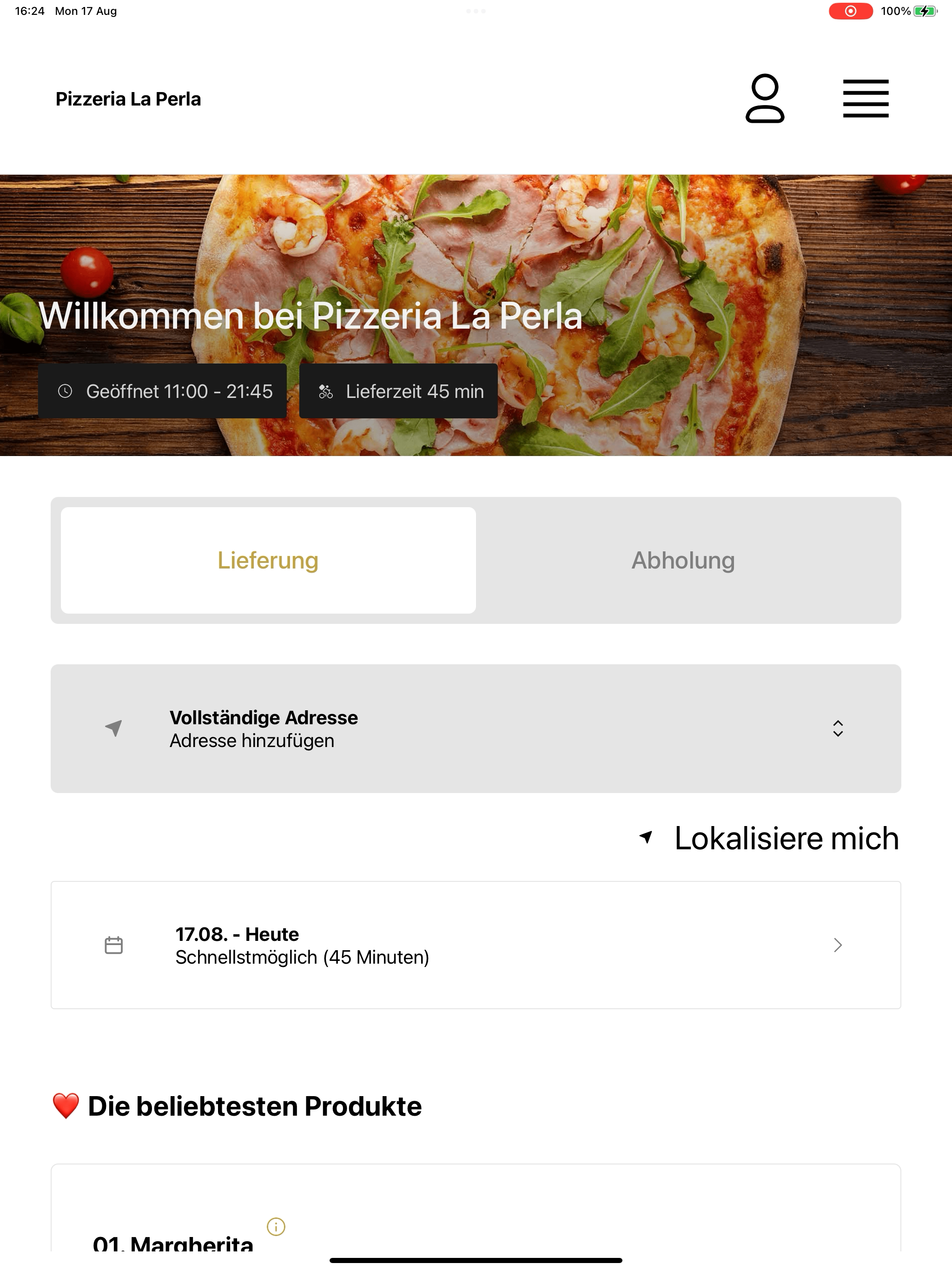 Pizzeria La Perla Bochum screenshot 13