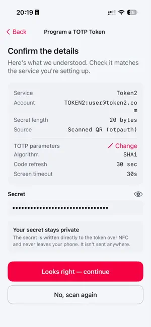 TOKEN2 NFC Burner screenshot 3