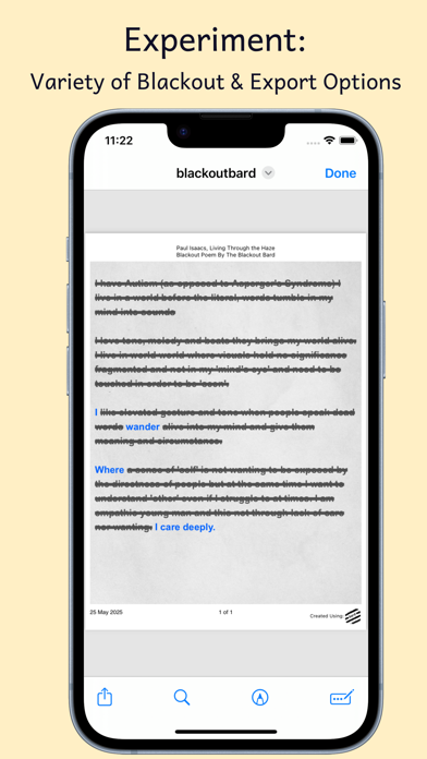 Blackout Bard: Blackout Poetry Screenshot