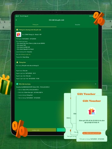 ALOBO - Quản lý sân thể thao iPad screenshot