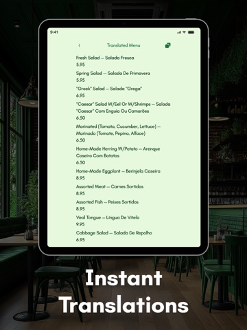 Menu Translate - Food AI iPad screenshot
