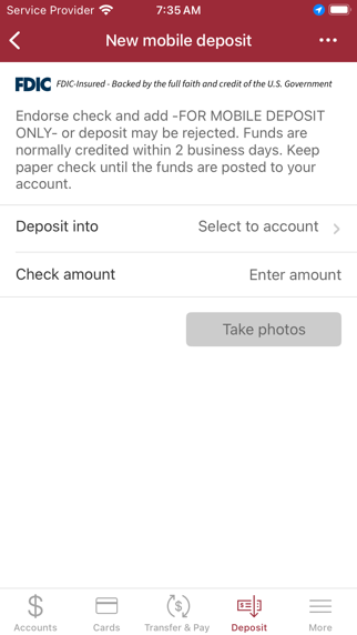 First Montana Bank Screenshot