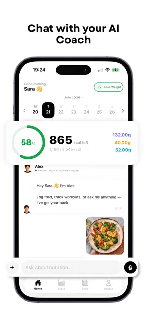 BiteChat: AI Calorie Tracker screenshot 1