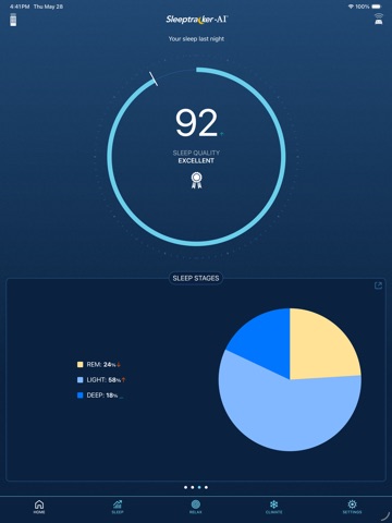 Tempur® Sleeptracker-AI® iPad screenshot
