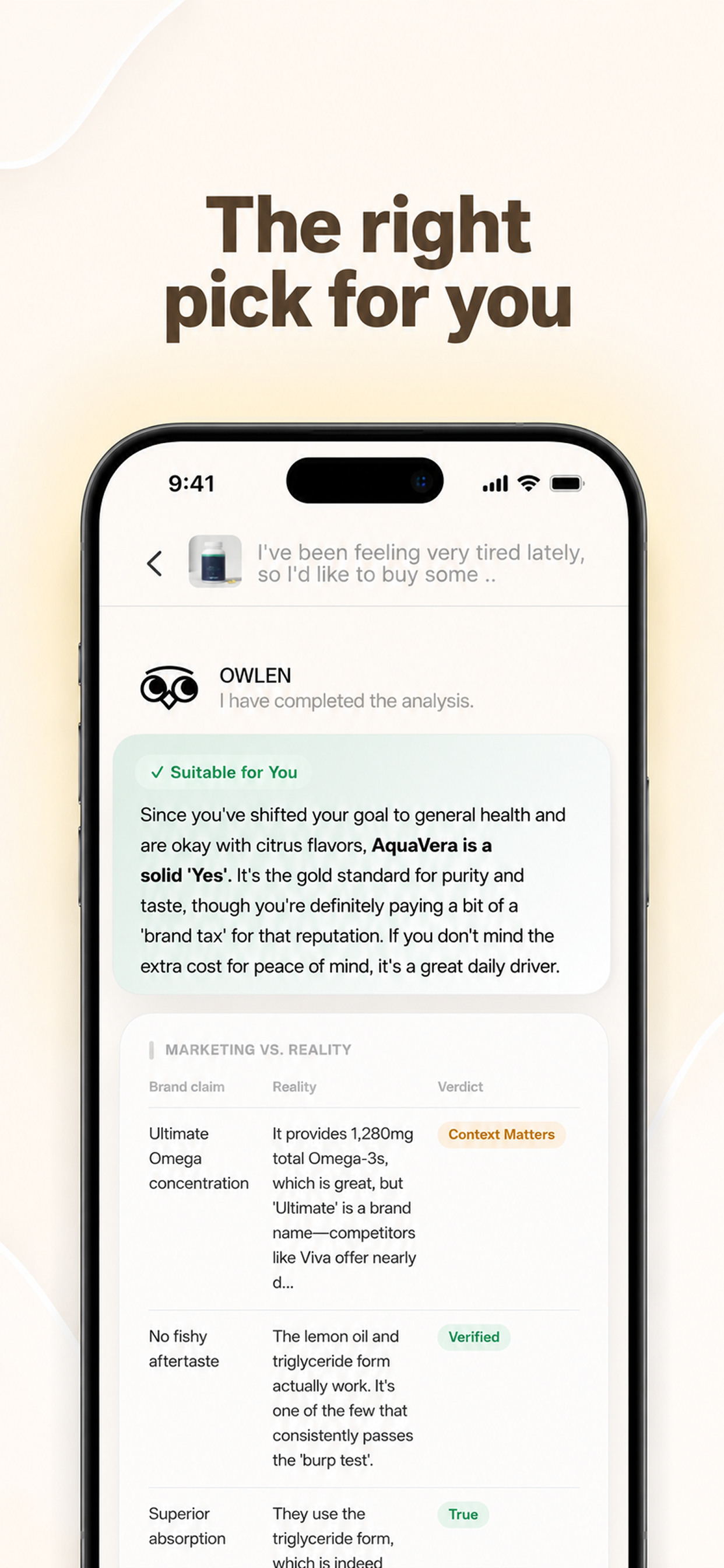 Owlen:Find What Fits