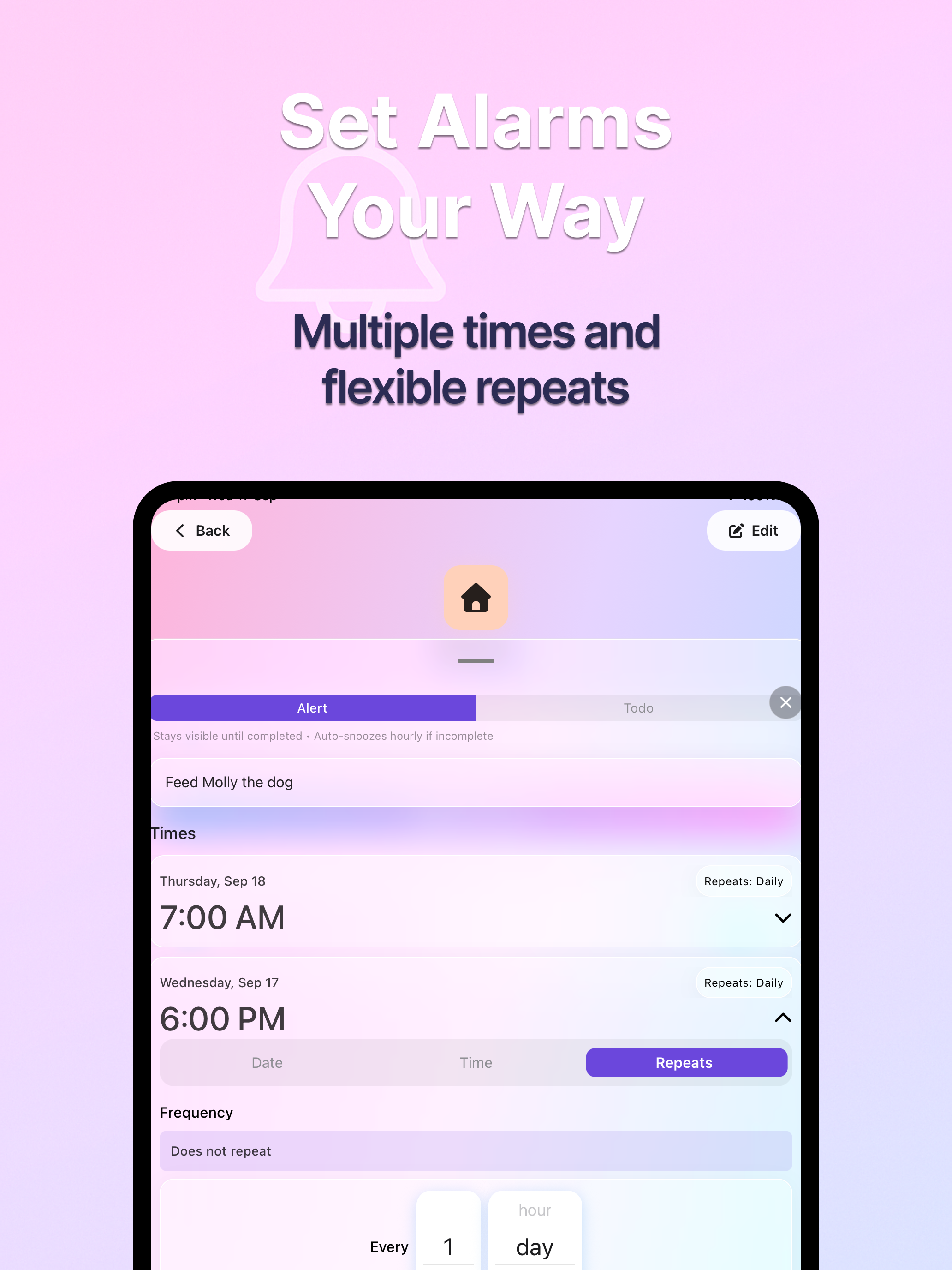 ZeroMiss: Smart Alarms