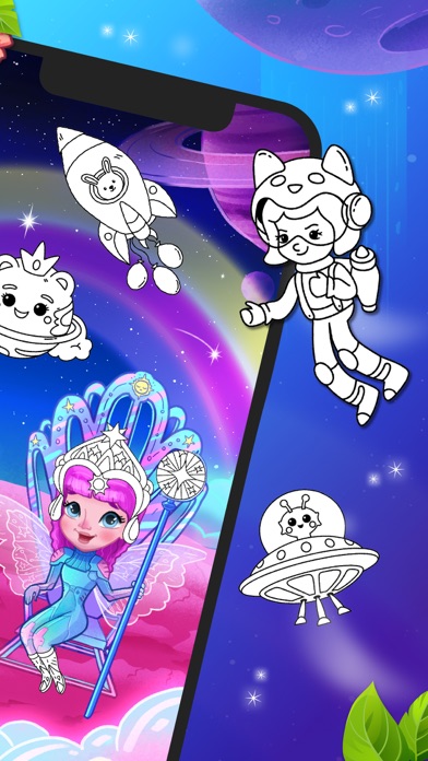 Fairies: Coloring fun for kids Screenshot