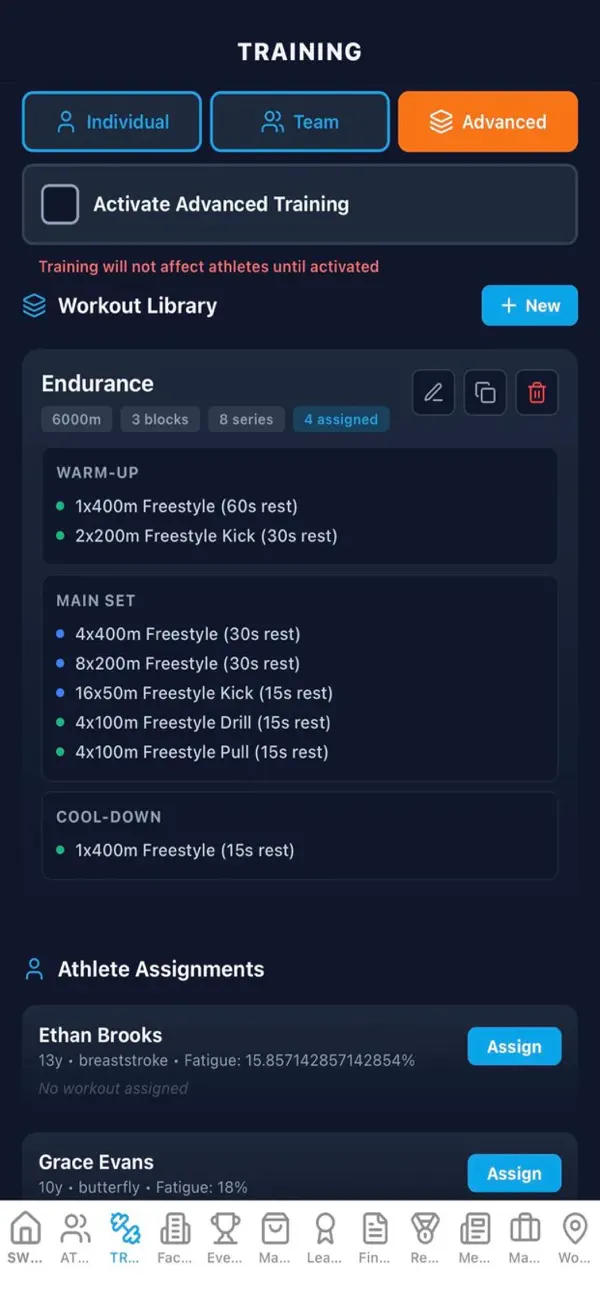 Screenshot #3 pour Swim Manager Pro
