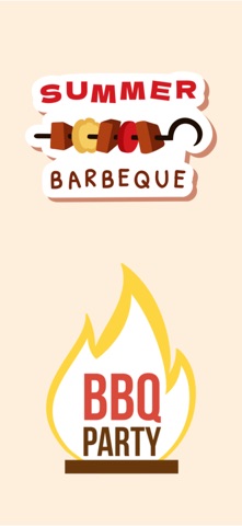 Barbecue Emojis iPhone screenshot