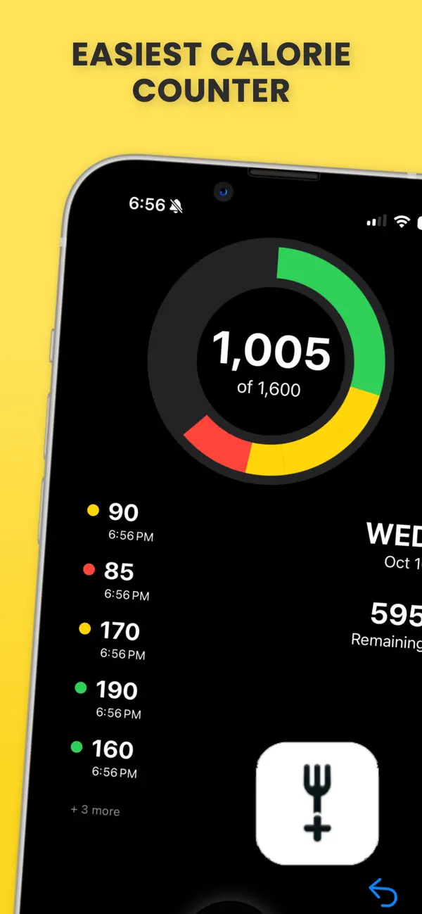 Screenshot #1 pour Easiest Calorie Counter