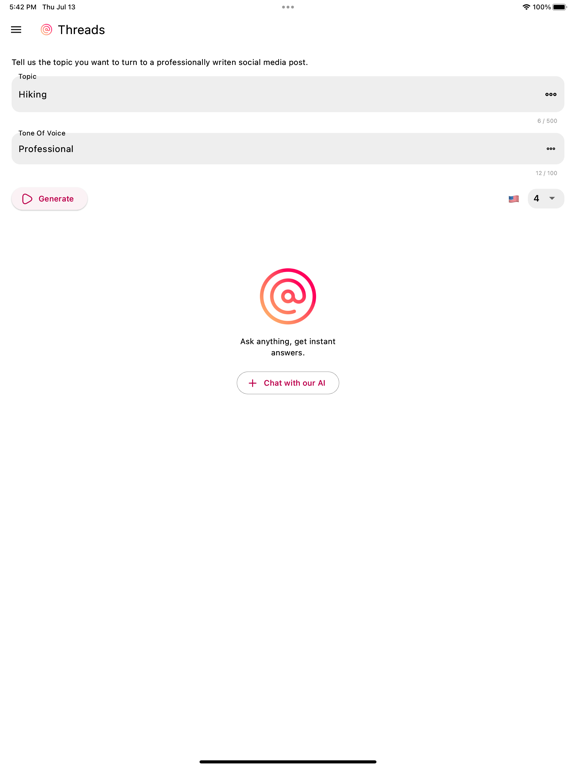 NexCap AI Social Media Writer