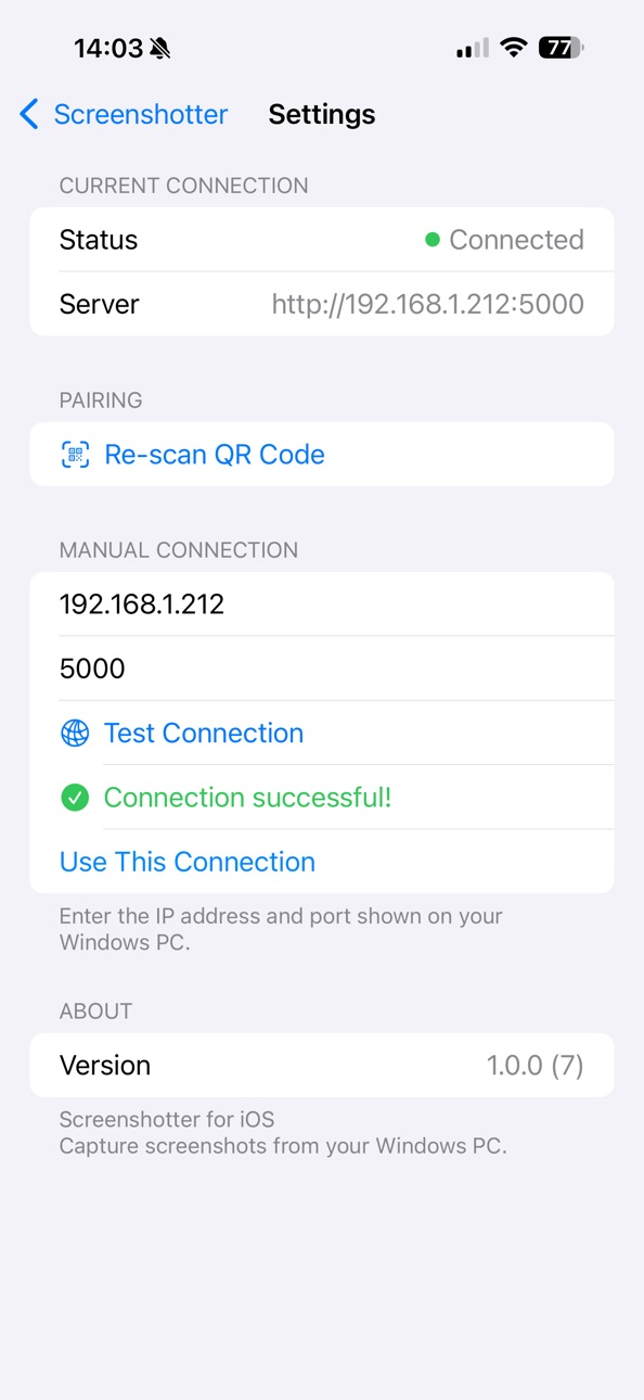 iPhone screenshot