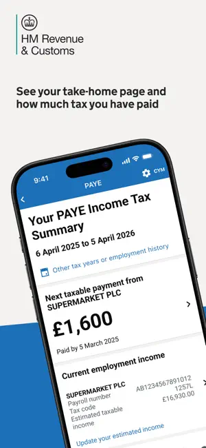HMRC iPhone screenshot 1