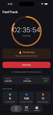 FastTrack Fasting Tracker Screenshot 1 of 5