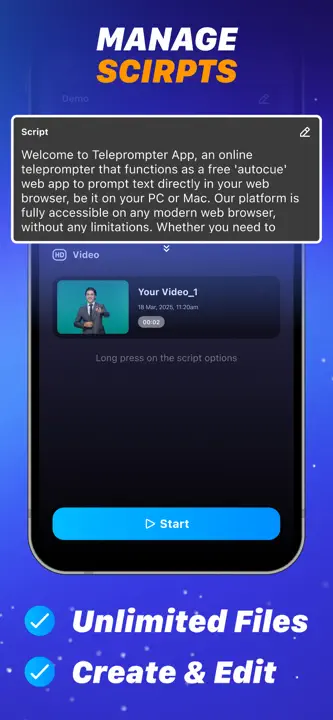Teleprompter Appのスクリーンショット（7/9）