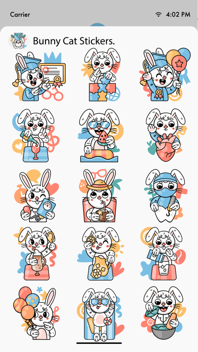 Screenshot #2 pour Bunny Cat Stickers