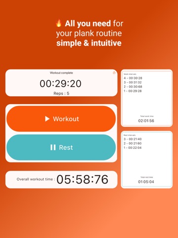 Plank Workout Timer iPad screenshot