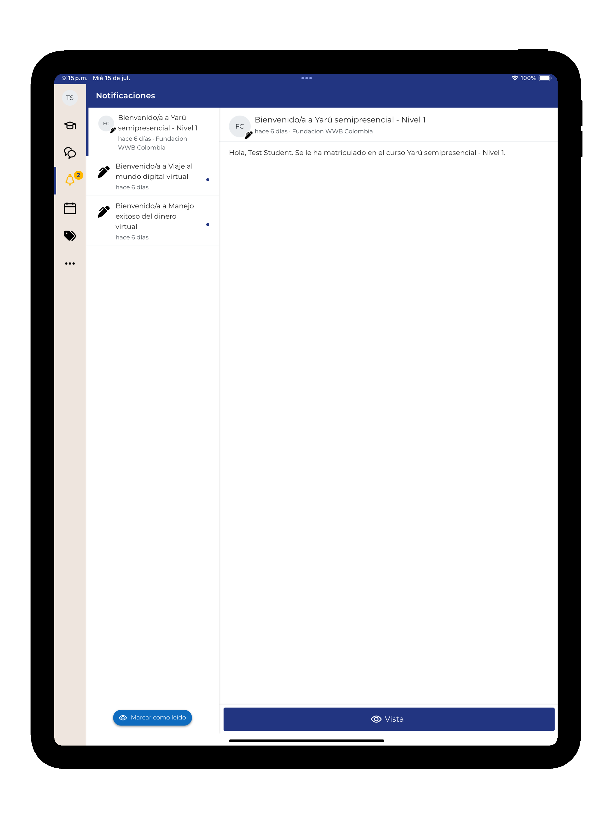 Aula virtual FWWBCOL screenshot 11