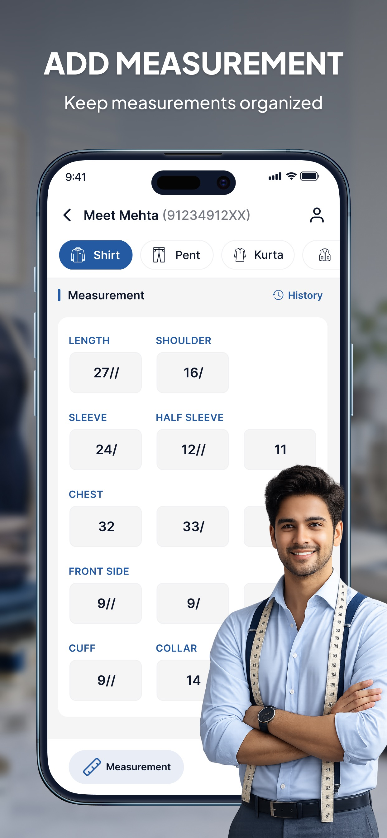 MJ Tailor- Order & Measurement screenshot 3