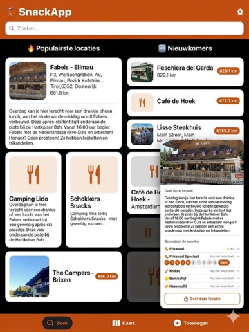 SnackApp iPad screenshot