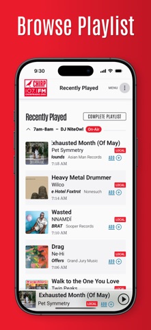 CHIRP Radio screenshot