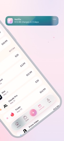 SubBye - Subscription Tracker iPhone screenshot