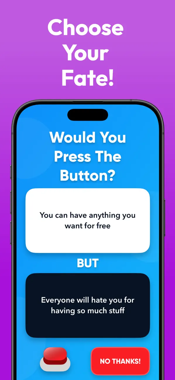 Screenshot #1 pour Would You Press The Button?
