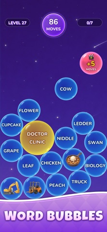 Word Bubble Starlight iPhone screenshot