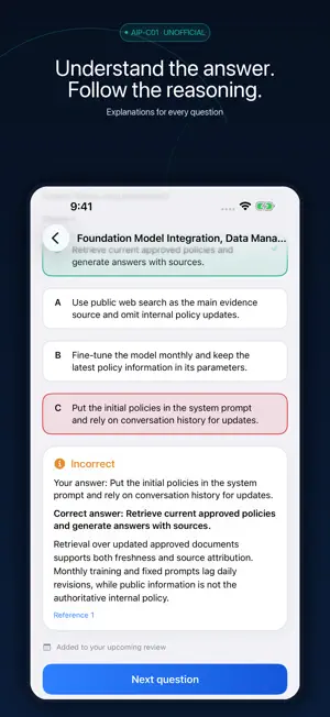 AIP-C01 Exam Drill screenshot 3
