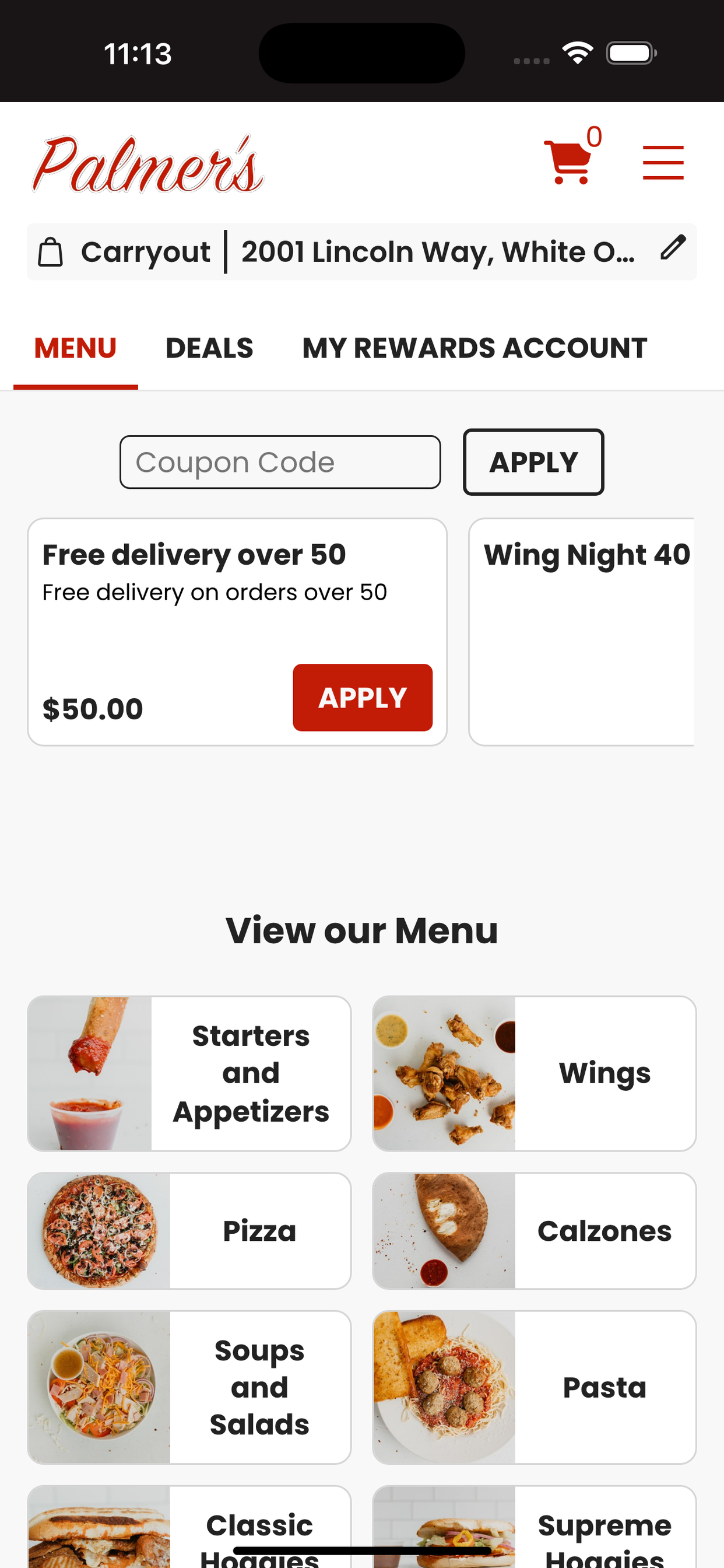 Palmer's Pizza screenshot 3