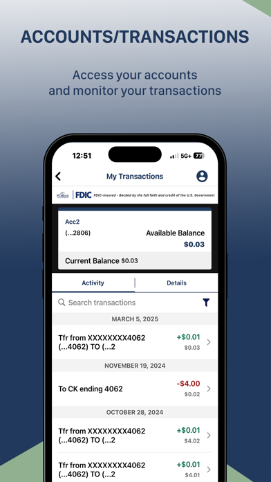 Paper City Savings Bank Screenshot