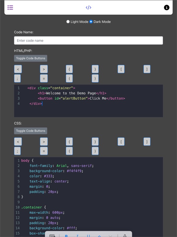 Screenshot #4 pour Simple Code Editor for Web
