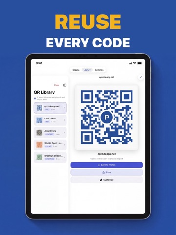 QR Code Generator Maker iPad screenshot