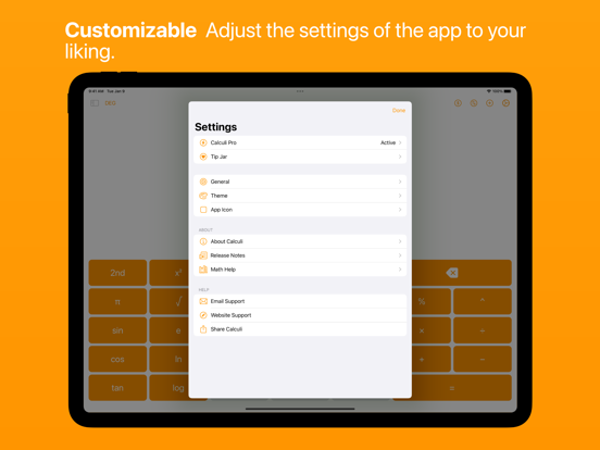 Calculi: Scientific Calculator iPad screenshot 8 - Utilities app