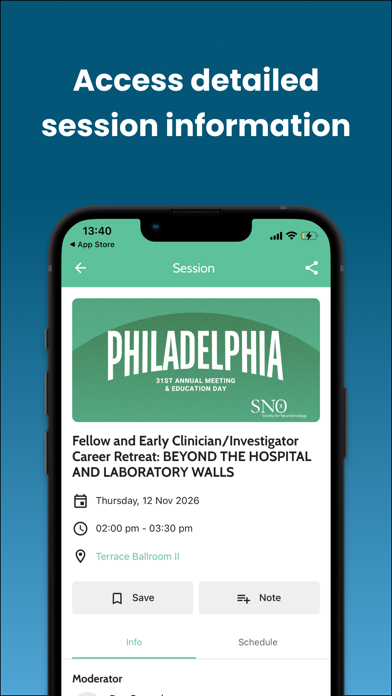 SNO Scientific Events screenshot