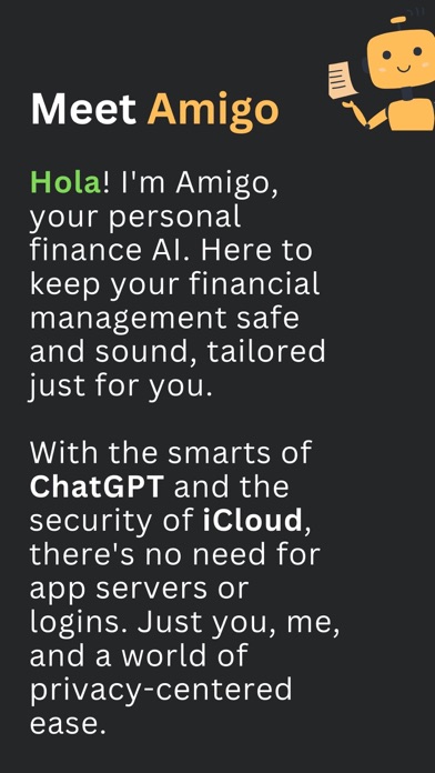 Amigo AI - Expense Manager Screenshot