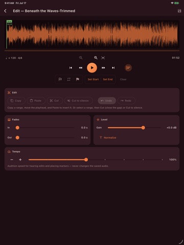 WoodShed Music iPad screenshot