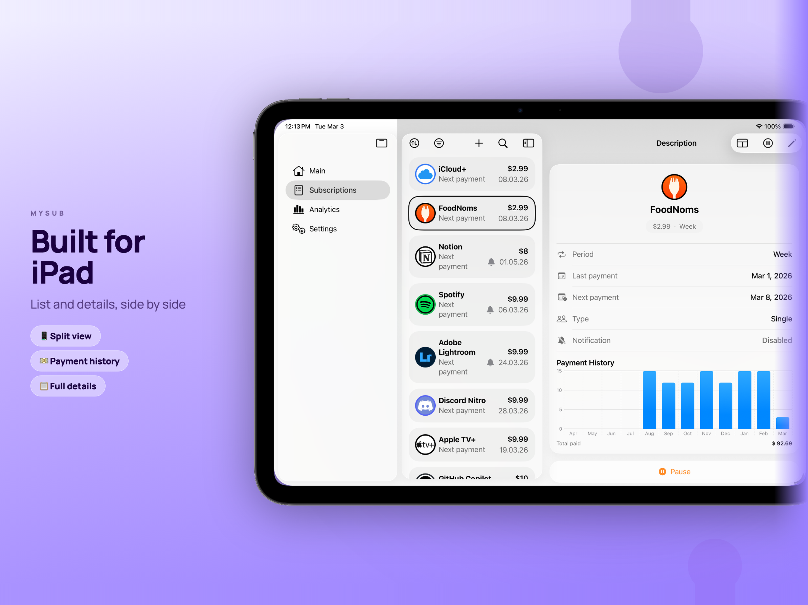 MySub - subscription tracker screenshot 8