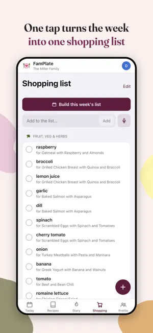 FamPlate: Family Meal Planner screenshot 2